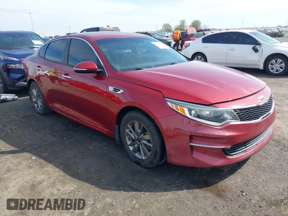 2017 Kia Optima LX 1.6T with VIN 5XXGT4L19HG126532, listed as a IAAI auction lot 41899304 with 130,739 mi miles. Bid and sale history available at carsss.com. Image 1.