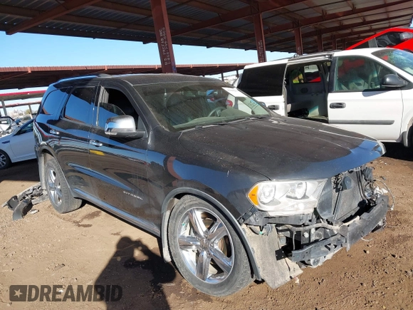 2011 Dodge Durango Citadel with VIN 1D4SE5GT5BC614215, listed as a IAAI auction lot 41399251 with 157,797 mi miles. Bid and sale history available at carsss.com. Image 1.