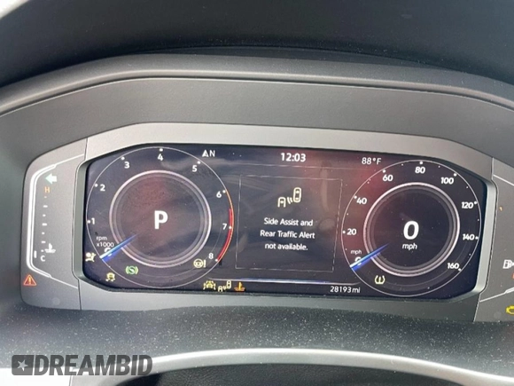 2023 Volkswagen Atlas SE z VIN 1V2JE2CA7PC201035, wystawiony jako Copart lot #46666655 z przebiegiem 28 193 mil mil oraz Szkoda całkowita • Salvage title. Historia ofert i sprzedaży dostępna na DreamBid. Obrazek 9.