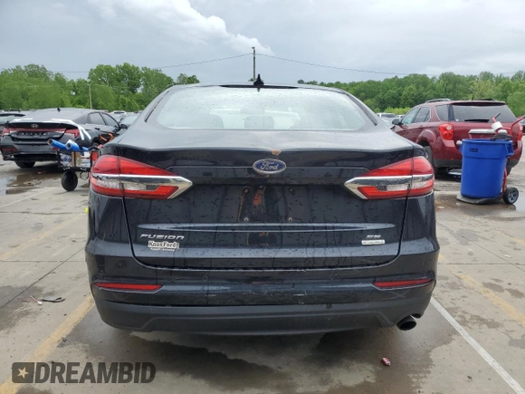 2020 Ford Fusion SE with VIN 3FA6P0HD9LR231017, listed as a Copart auction lot 55156965 with 56,161 mi miles and Salvage title. Bid and sale history available at DreamBid. Image 6.
