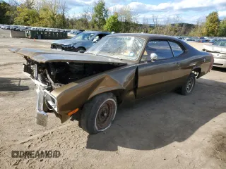 1973 Plymouth Valiant z VIN VL29G3B227366, wystawiony jako Copart lot #74797124 z przebiegiem 87 122 mil mil oraz Szkoda całkowita • Salvage title. Historia ofert i sprzedaży dostępna na DreamBid. Obrazek 1.