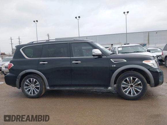 2020 Nissan Armada SL with VIN JN8AY2ND4L9107593, listed as a IAAI auction lot 41538490 with 185,607 mi miles. Bid and sale history available at carsss.com. Image 14.