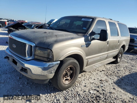 2002 Ford Excursion Limited z VIN 1FMNU42S92ED49689, wystawiony jako Copart lot #72948094 z przebiegiem 305 591 mil mil oraz Szkoda całkowita • Salvage title. Historia ofert i sprzedaży dostępna na DreamBid. Obrazek 1.