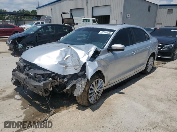 2013 Volkswagen Jetta SEL with VIN 3VWLX7AJ0DM361530, listed as a Copart auction lot 59305585 with Not provided miles and Salvage title. Bid and sale history available at DreamBid. Image 1.