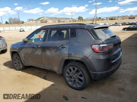 2021 Jeep Compass 80th Anniversary with VIN 3C4NJDEB5MT601983, listed as a Copart auction lot 47043205 with Not provided miles and Salvage title. Bid and sale history available at DreamBid. Image 2.