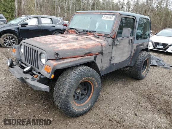 1997 Jeep Wrangler Sahara with VIN 1J4FY49S1VP526452, listed as a Copart auction lot 81983464 with 0 mi miles and Non Repairable. Bid and sale history available at carsss.com. Image 1.