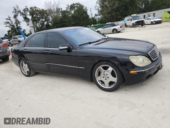 2002 Mercedes-Benz S-Class 5.0L with VIN WDBNG75J32A290483, listed as a Copart auction lot 79610994 with 194,508 mi miles and Salvage Title. Bid and sale history available at carsss.com. Image 4.