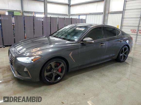 2019 Genesis G70 Advanced with VIN KMTG34LE9KU021057, listed as a Copart auction lot 52218325 with 55,991 mi miles and Clean Title. Bid and sale history available at DreamBid. Image 1.