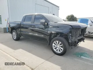2020 Chevrolet Silverado 1500 Custom with VIN 1GCPWBEH9LZ175287, listed as a Copart auction lot 46489055 with 59,388 mi miles and Salvage Title. Bid and sale history available at carsss.com. Image 4.