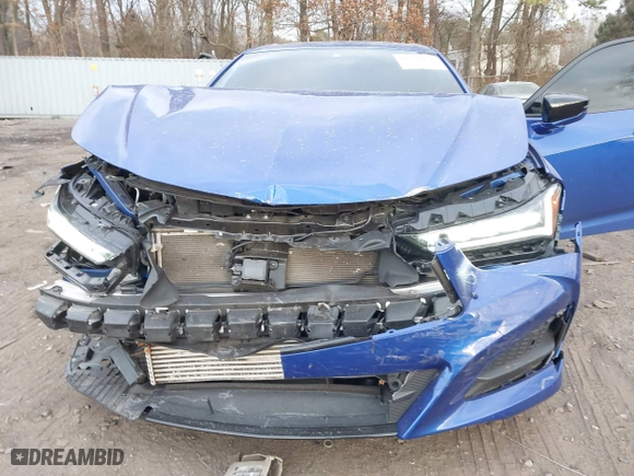 2023 Acura TLX w/A-Spec Package with VIN 19UUB6F58PA000934, listed as a IAAI auction lot 41241476 with 28,380 mi miles. Bid and sale history available at carsss.com. Image 6.