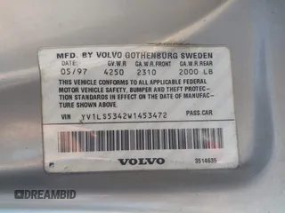 1998 Volvo S70 z VIN YV1LS5342W1453472, wystawiony jako IAAI lot #42124567 z przebiegiem 336 843 mil mil oraz . Historia ofert i sprzedaży dostępna na DreamBid. Obrazek 9.