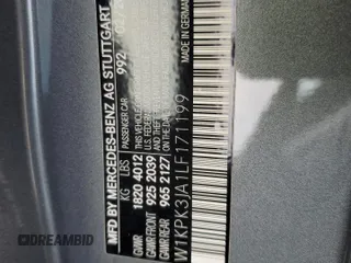 2020 Mercedes-Benz SLC 300 с VIN W1KPK3JA1LF171199, выставлен на аукционе Copart как лот 86151364 с пробегом 20 646 миль миль и Списание • Salvage title. История ставок и продаж доступна на DreamBid. Изображение 12.