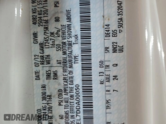 2013 Ford Econoline Cargo Commercial z VIN 1FTNE2EL7DDA00050, wystawiony jako Copart lot #58330445 z przebiegiem 166 206 mil mil oraz Szkoda całkowita • Salvage title. Historia ofert i sprzedaży dostępna na DreamBid. Obrazek 13.