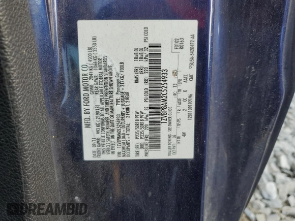 2012 Ford Mustang V6 Premium with VIN 1ZVBP8AM2C5254933, listed as a Copart auction lot 52168775 with 164,427 mi miles and Salvage Title. Bid and sale history available at carsss.com. Image 13.