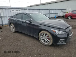 2016 Infiniti Q50 2.0t Premium with VIN JN1CV7AR5GM250313, listed as a Copart auction lot 50834625 with 113,245 mi miles and Salvage Title. Bid and sale history available at carsss.com. Image 4.