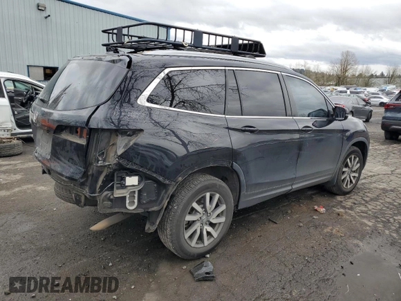 2019 Honda Pilot EX-L with VIN 5FNYF5H57KB020071, listed as a Copart auction lot 48979075 with 106,746 mi miles and Salvage Title. Bid and sale history available at DreamBid. Image 3.