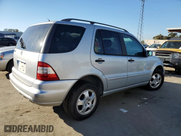 2002 Mercedes-Benz M-Class with VIN 4JGAB54E62A338903, listed as a Copart auction lot 83446494 with 63,255 mi miles and Clean Title. Bid and sale history available at carsss.com. Image 3.