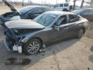 2016 Infiniti Q50 3.0t Premium with VIN JN1EV7AR9GM346115, listed as a Copart auction lot 50227405 with 0 mi miles and Salvage Title. Bid and sale history available at carsss.com. Image 1.