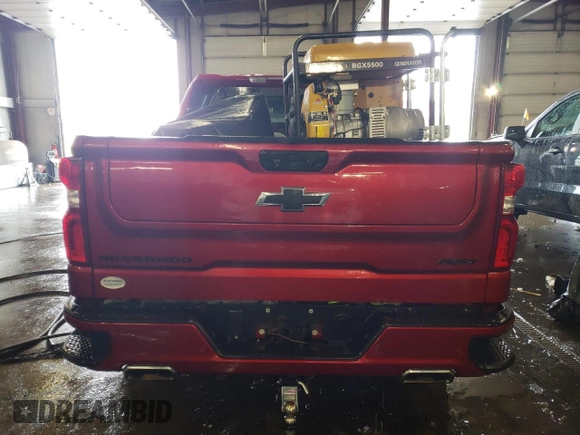 2022 Chevrolet Silverado 1500 RST with VIN 1GCUDEED3NZ561486, listed as a Copart auction lot 44530435 with 58,710 mi miles and Salvage Title. Bid and sale history available at DreamBid. Image 6.