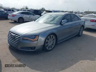 2011 Audi A8 with VIN WAUAVAFD5BN021080, listed as a IAAI auction lot 41223418 with 80,538 mi miles and . Bid and sale history available at DreamBid. Image 2.