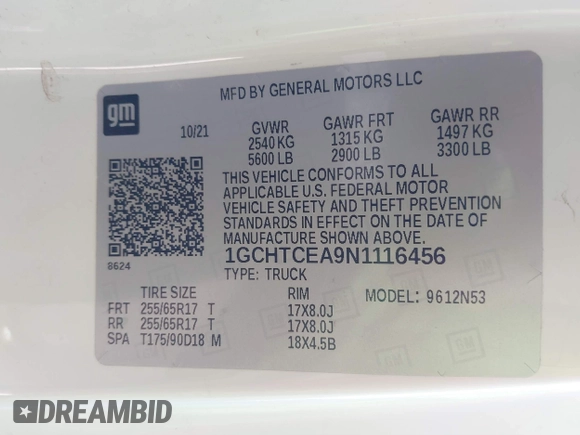 2022 Chevrolet Colorado 4WD LT z VIN 1GCHTCEA9N1116456, wystawiony jako IAAI lot #41503229 z przebiegiem 77 427 mil mil oraz . Historia ofert i sprzedaży dostępna na DreamBid. Obrazek 9.