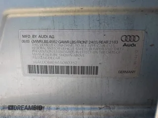 2004 Audi A4 1.8T with VIN WAUJC68E64A080352, listed as a IAAI auction lot 41635920 with 112,228 mi miles. Bid and sale history available at carsss.com. Image 9.