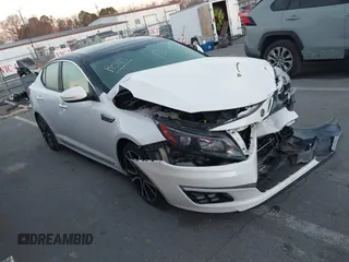2015 Kia Optima SX Turbo with VIN 5XXGR4A6XFG375030, listed as a IAAI auction lot 41480027 with 105,319 mi miles and . Bid and sale history available at DreamBid. Image 1.