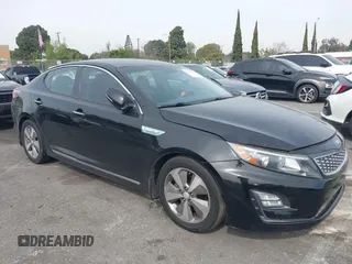 2015 Kia Optima Hybrid EX with VIN KNAGN4ADXF5080070, listed as a IAAI auction lot 41666446 with 119,845 mi miles. Bid and sale history available at carsss.com. Image 12.