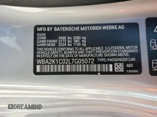 2020 BMW 2 Series 230i xDrive with VIN WBA2K1C02L7G05072, listed as a Copart auction lot 74792964 with 44,227 mi miles and Clean Title. Bid and sale history available at carsss.com. Image 12.