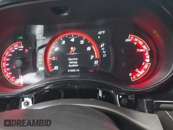 2021 Dodge Durango SRT Hellcat with VIN 1C4SDJH95MC643177, listed as a IAAI auction lot 41007139 with 31,650 mi miles and . Bid and sale history available at DreamBid. Image 7.