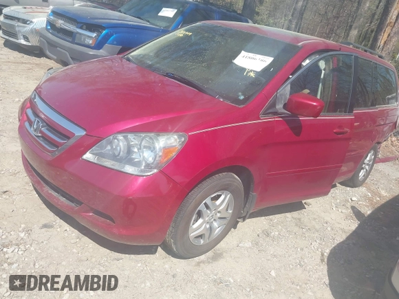 2005 Honda Odyssey EX-L with VIN 5FNRL38755B118345, listed as a IAAI auction lot 41806386 with 247,502 mi miles. Bid and sale history available at carsss.com. Image 18.