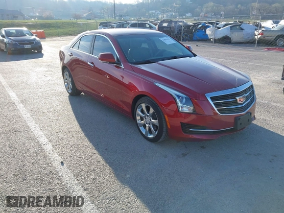 2015 Cadillac ATS Sedan Luxury RWD with VIN 1G6AB5RX7F0101320, listed as a IAAI auction lot 41851962 with 34,072 mi miles. Bid and sale history available at carsss.com. Image 1.