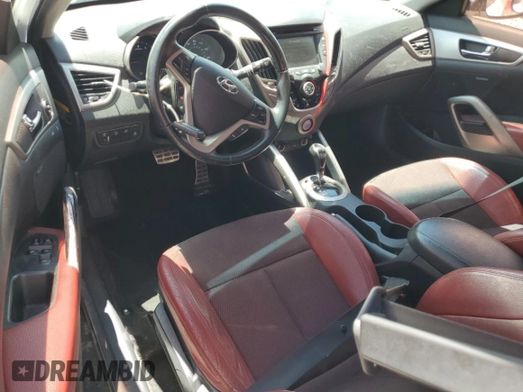 2013 Hyundai Veloster w/Gray Int with VIN KMHTC6AD1DU166305, listed as a Copart auction lot 60371385 with 88,101 mi miles and Salvage title. Bid and sale history available at DreamBid. Image 8.