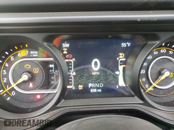 2024 Jeep Wrangler Rubicon X with VIN 1C4RJXFG5RW297553, listed as a Copart auction lot 85009074 with 838 mi miles and Salvage title. Bid and sale history available at DreamBid. Image 9.