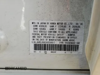 2006 Acura TSX with VIN JH4CL96826C036817, listed as a Copart auction lot 57084175 with 80,646 mi miles and Salvage title. Bid and sale history available at DreamBid. Image 12.
