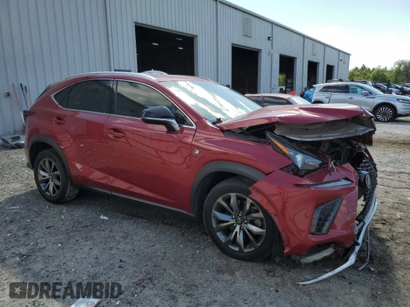 2019 Lexus NX with VIN JTJYARBZXK2157037, listed as a Copart auction lot 52301645 with 46,722 mi miles and Non Repairable. Bid and sale history available at carsss.com. Image 4.