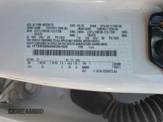 2022 Ford F-350 XL с VIN 1FT8W3BN2NED61025, выставлен на аукционе Copart как лот 60445585 с пробегом 51 885 миль миль и Списание • Salvage title. История ставок и продаж доступна на DreamBid. Изображение 12.