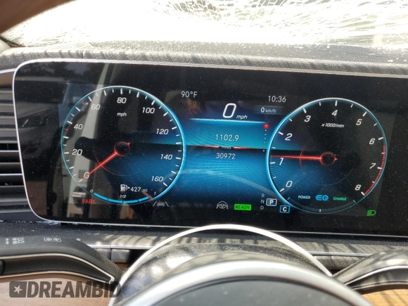 2021 Mercedes-Benz GLS 450 with VIN 4JGFF5KE5MA530216, listed as a Copart auction lot 58263894 with 30,972 mi miles and Salvage Title. Bid and sale history available at DreamBid. Image 9.