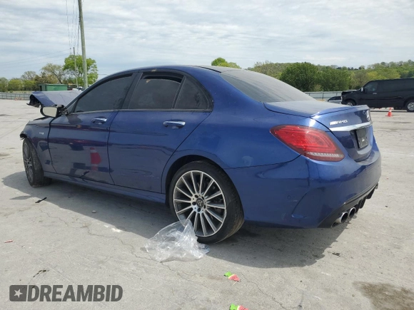 2019 Mercedes-Benz C 43 AMG with VIN 55SWF6EB4KU287626, listed as a Copart auction lot 53647985 with Not provided miles and Salvage title. Bid and sale history available at DreamBid. Image 2.