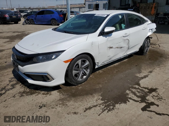 2020 Honda Civic LX z VIN 19XFC2F69LE201741, wystawiony jako Copart lot #49923505 z przebiegiem 57 538 mil mil oraz Szkoda całkowita • Salvage title. Historia ofert i sprzedaży dostępna na DreamBid. Obrazek 1.