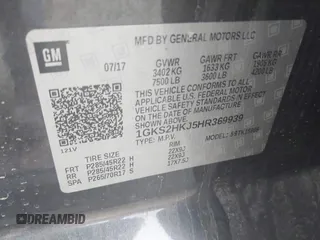 2017 GMC Yukon XL Denali with VIN 1GKS2HKJ5HR369939, listed as a IAAI auction lot 41446415 with 159,056 mi miles. Bid and sale history available at carsss.com. Image 9.