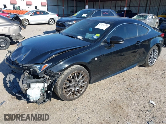 2015 Lexus RC 350 F Sport with VIN JTHHE5BC3F5004742, listed as a IAAI auction lot 42235743 with 108,388 mi miles and . Bid and sale history available at DreamBid. Image 18.