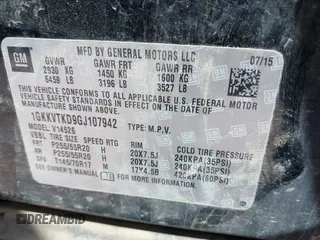 2016 GMC Acadia Denali z VIN 1GKKVTKD9GJ107942, wystawiony jako IAAI lot #42168100 z przebiegiem 171 361 mil mil oraz . Historia ofert i sprzedaży dostępna na DreamBid. Obrazek 9.