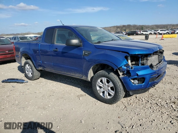 2019 Ford Ranger XL with VIN 1FTER1FH0KLB08165, listed as a Copart auction lot 50887825 with 95,405 mi miles and Salvage title. Bid and sale history available at DreamBid. Image 4.
