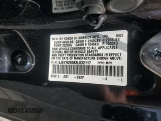 2003 Honda Element EX z VIN 5J6YH28583L032117, wystawiony jako Copart lot #59936045 z przebiegiem 171 850 mil mil oraz Szkoda całkowita • Salvage title. Historia ofert i sprzedaży dostępna na DreamBid. Obrazek 14.