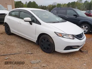 2015 Honda Civic Sedan LX with VIN 19XFB2F54FE055697, listed as a IAAI auction lot 41946292 with 49,879 mi miles. Bid and sale history available at carsss.com. Image 1.