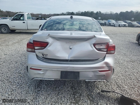 2022 Kia Rio S with VIN 3KPA24AD5NE506249, listed as a Copart auction lot 42999245 with 0 mi miles and Salvage Title. Bid and sale history available at carsss.com. Image 6.