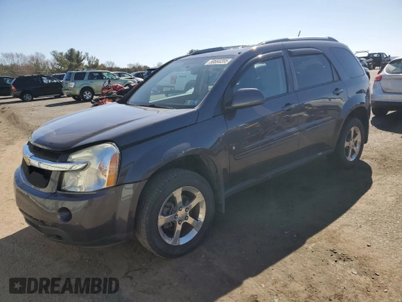 2007 Chevrolet Equinox LT with VIN 2CNDL73F076039153, listed as a Copart auction lot 50693205 with 106,240 mi miles and Salvage Title. Bid and sale history available at carsss.com. Image 1.