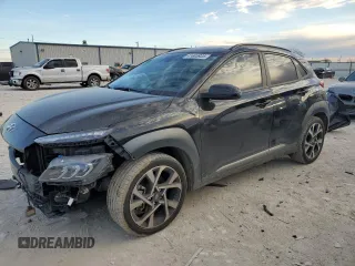 2023 Hyundai Kona Limited with VIN KM8K53A33PU971657, listed as a Copart auction lot 41685935 with 29,859 mi miles and Salvage Title. Bid and sale history available at carsss.com. Image 1.