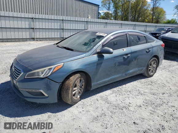2015 Hyundai Sonata 2.4L SE with VIN 5NPE24AF4FH186244, listed as a Copart auction lot 49921124 with 169,870 mi miles and Clean Title. Bid and sale history available at carsss.com. Image 1.